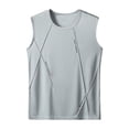 thumbnail image 3 of Men's Athletic Tank Top Lightweight Breathable Sleeveless Workout Shirt For Gym Running Outdoor Sports WearLight GrayS, 3 of 3