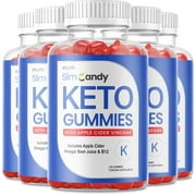 (5 Pack) Slim Candy Keto Gummies - Slim Candy ACV Gummy’s - Supplement for Weight Loss - Energy & Focus Boosting Dietary Supplements for Weight Management & Metabolism - 300 Gummies
