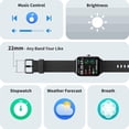 thumbnail image 2 of Smart Watches for Men Women, 1.8" Screen Activity Tracker, Heart Rate/Sleep/SpO2 Monitor, Make/Answer Calls, IP68 Waterproof Smar, 2 of 7