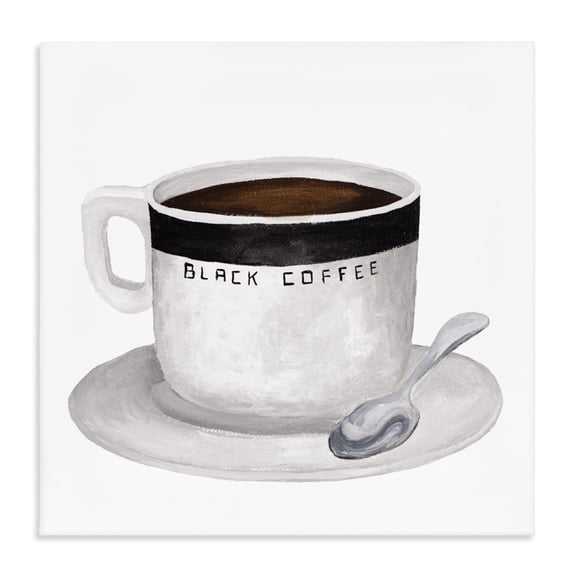 Stupell Industries Modern Black Coffee Mug Canvas Art, 17 x 17, by Elizabeth Medley