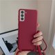 thumbnail image 1 of Funda de teléfono con correa de cuerda cruzada, carcasa de silicona suave para Samsung S23 Ultra S22 Note 20 S21 Plus S20 FE A73 A53 A72 QYM unisex, 1 of 2