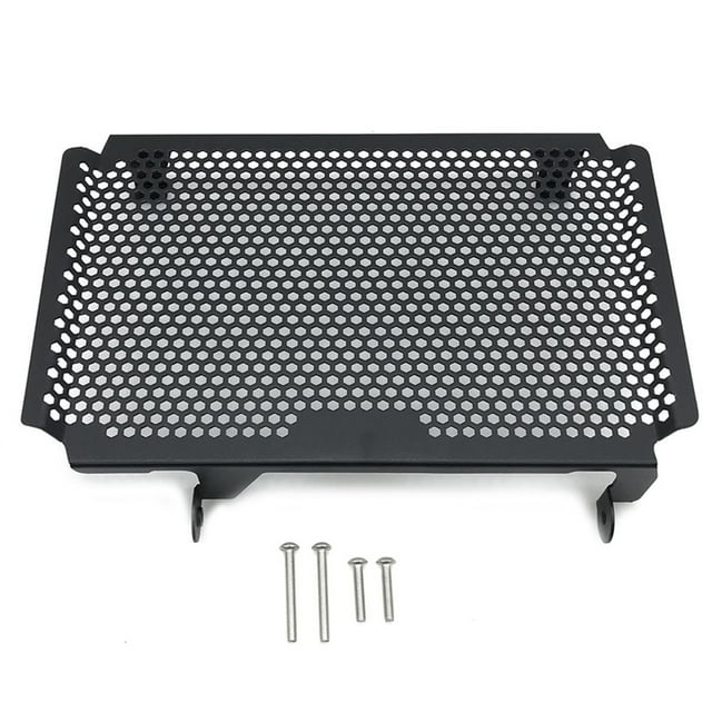 Heavy-Duty Aluminum Radiator Guard Cover for Honda CBR500R (2021-2022) - Off-Road Debris & Stone Protection Mesh Grille with Factory-Integrated Design and Installation Hardware Kit - Black Metal