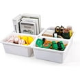 thumbnail image 6 of 24 Pack White Plastic Storage Bins Bulk Cubby Storage Bins Classroom Book Bins Storage Organizer Containers for Classroom Library Preschool Office Home Toys Books Organizing, 6 of 7