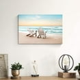 thumbnail image 3 of Beach Canvas Wall Art Bathroom: Seascape Coastal Picture Ocean Sunset Scene Print Tropical Seaside Painting Sea Seashore Artwork for Living Room Bedroom Decorations 20 x 16 Inches, 3 of 6