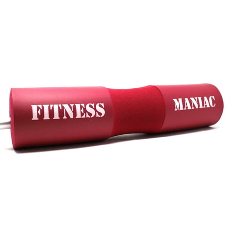 - Fitness Maniac Squat Barbell Pad Support Gym Weight Lifting Bar Foam Cover Pull Up Neck Protect Red 18 inch
