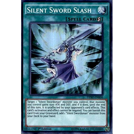 - Silent Sword Slash (DPRP-EN004) - Duelist Pack: Rivals of the Pharaoh - 1st Edition - Super Rare, A single individual card from the Yu-Gi-Oh! trading and collectible..,Ship from