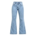 thumbnail image 7 of BODOAO Flare Jeans for Women High Waisted Denim Pants with Fitted Hip and Thigh Wide Flared Leg Classic Five Pocket Bell Bottom Silhouette Casual Everyday Jeans Light Blue M, 7 of 7