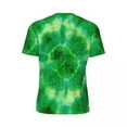 thumbnail image 6 of T Shirt For Men Sportswear For Male Green Tie Dye Novelty Abstract Print Summer Tees O Neck Awesome, 6 of 7