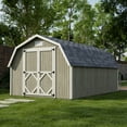 thumbnail image 2 of Little Cottage Co. 10x16 Classic Gambrel Barn with 4 ft. Sidewalls, Outdoor Wood Storage Shed Do-It-Yourself Precut Kit, 2 of 13