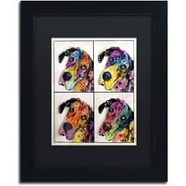 Trademark Fine Art "4 Danes" Canvas Art by Dean Russo, Black Matte, Black Frame