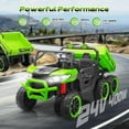 thumbnail image 3 of Track Seven 24V 2-Seater Ride on Dump Truck, 4WD 6-Wheel Kids Ride on Car w/Remote Control, Electric Dump Bed, Toy Shovel, Music, Max Speed 5 mph, 21" Large Seat, Ride on Toy for Kids Age 3+, Green, 3 of 7