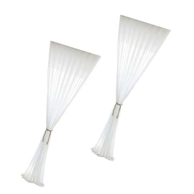 2pcs Elegante Cortina Blanca Cortina Panel De Del Dormitorio 55x94 Pulgadas