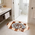 thumbnail image 5 of Yhmxh Alfombrillas de baño para baño Alfombra de baño Alfombra de cachemira sintética de forma irregular de 23,6 x 15,7 pulgadas Decoración del baño, 5 of 5