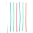 thumbnail image 5 of ETHZZLE Reusable Silicone Drinking Straws Set with Smooth Inner , Assorted Colors for Use, 5 of 8