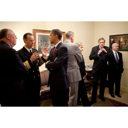 President Obama Talks With Admiral Michael Mullen Prior To A Speech On Afghanistan And Pakistan March 27 2009 In The Background Are Jim Jones Hillary Clinton Richard Holbrooke And Robert Gates