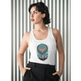 thumbnail image 2 of Deer And Moon Racerback Tank Women -Image by Shutterstock, Female Small, 2 of 4