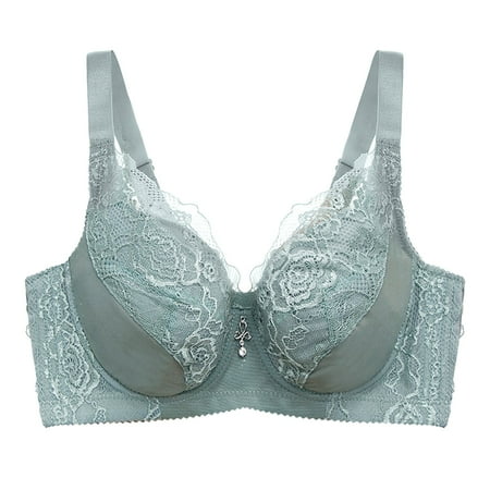 

Women Bra With Steel Rings Large Size Thin Underwear Bra No Sponge Up Support Adjustable Underwear