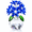Blue, variant on ABCISI Blue Crystal Flower Ornament, 3.78 in Faceted Glass Flower Figurine with Round Cut Base, Sapphire Crystal Decor for Home Office Desk Shelf Gifts(Blue)