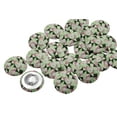 thumbnail image 1 of IBA Indianbeautifulart Green 25 Mm Check & Geometric Printed Canvas Fabric Buttons Round 2 Hole&nbsp;Decorative Buttons For Sewing Crafting Pack Of 50, 1 of 7