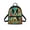 Boston Terrier Heart Print, variant on Owl Flower Pattern Small Backpack, Light Polyester Mini Backpack for Everyday Carry Travel, Zipper Pocket Travel Shoulder Bags