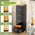 thumbnail image 5 of Lateral file cabinet with lock, metal office file cabinet with drawers for home office, lockable file cabinet for legal/letter/A4/F4 size, 5 of 14