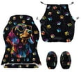 thumbnail image 4 of SCRAWLGOD Dachshund Paw Print Black Gaming Chair Cover with Armrest Cover, Anti-Dust Gaming Chair Cover Removable Computer Chair Slipcovers with Elastic Bottom Furniture Protection, 4 of 7