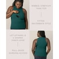 thumbnail image 4 of Kindred Bravely Ribbed Racerback Nursing Tank Top | Women's Sleeveless Breastfeeding Shirt (Evergreen, 1X), 4 of 6