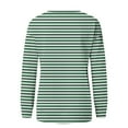 thumbnail image 5 of hxobax Womens Striped Crewneck Sweatshirts Fall Long Sleeve Colorblock Pullover Tops Sweaters Shirts, 5 of 5