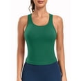 thumbnail image 4 of Beautyin Womens Sports Tops Tank Top with Built in Bra Workout Crop Top U Neck Ribbed Seamless Yoga Tight Fit, 4 of 6