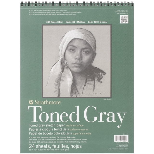 Cuaderno De Dibujo Strathmore Toned Gray 27,9x35,6cm 24h 118 Strathmore Cuaderno De Dibujo Strathmore Toned Gray 27,9x35,6cm 24h 118