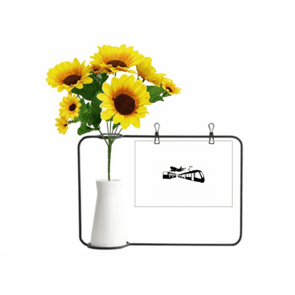 Metro Bus Aircraft Navigation Artificial Sunflower Vases Bottle Blessing Card