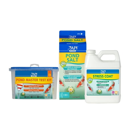 - API Pond Starter Bundle Including API Pond Stress Coat Pond Water Conditioner, API Pond Salt, API Pond Master Test Kit