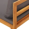 thumbnail image 3 of vidaXL Patio Bench with Table Dark Gray Cushions Solid Acacia Wood, 3 of 9