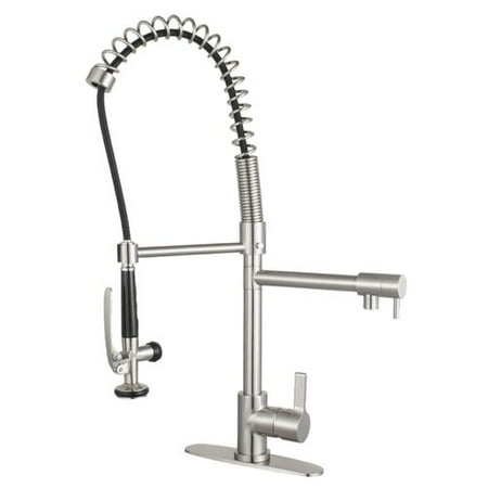Kingston Brass Continental Pull Down Double Handle Kitchen Faucet