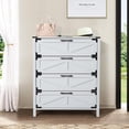 thumbnail image 3 of Topcobe 4 Drawers Dresser for Bedroom, Farmhouse Barn Chest of Drawers, Modern Storage Dresser for Bedroom, Hallway, Living Room, White, 3 of 14