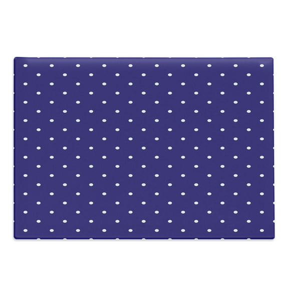 Navy Cutting Board, Polka Dots Pattern Nostalgic Feminine Shabby Form Little Spots Motif, Decorative Tempered Glass Cutting and Serving Board, Large Size, Purple White, by Ambesonne