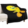 thumbnail image 1 of Manta Tweety Bird Throws de tela de superficie vertical súper suave de varios tamaños, acogedora y cálida, adecuada para cama, sofá, campamento, viajes, para todas las estaciones, liviana y compacta, 1 of 8