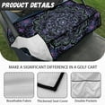 thumbnail image 5 of Yuyamidu Boho Flower Blossom Golf Cart Seat Cover for 2 Seats Purple Golf Cart Seat Blanket with Front Pockets Universal Golf Cart Accessory, 5 of 7