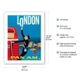 thumbnail image 2 of London England - Double Decker Buses Bovril and Schweppe - Pan American World Airways - Vintage Airline Travel Poster by Aaron Fine c.1950s - Bamboo Fine Art 290gsm Paper (Unframed) 17x22in, 2 of 4
