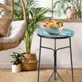 thumbnail image 7 of Wonder Garden Outdoor Natural Glass Round End Table, Iridescence, 7 of 7