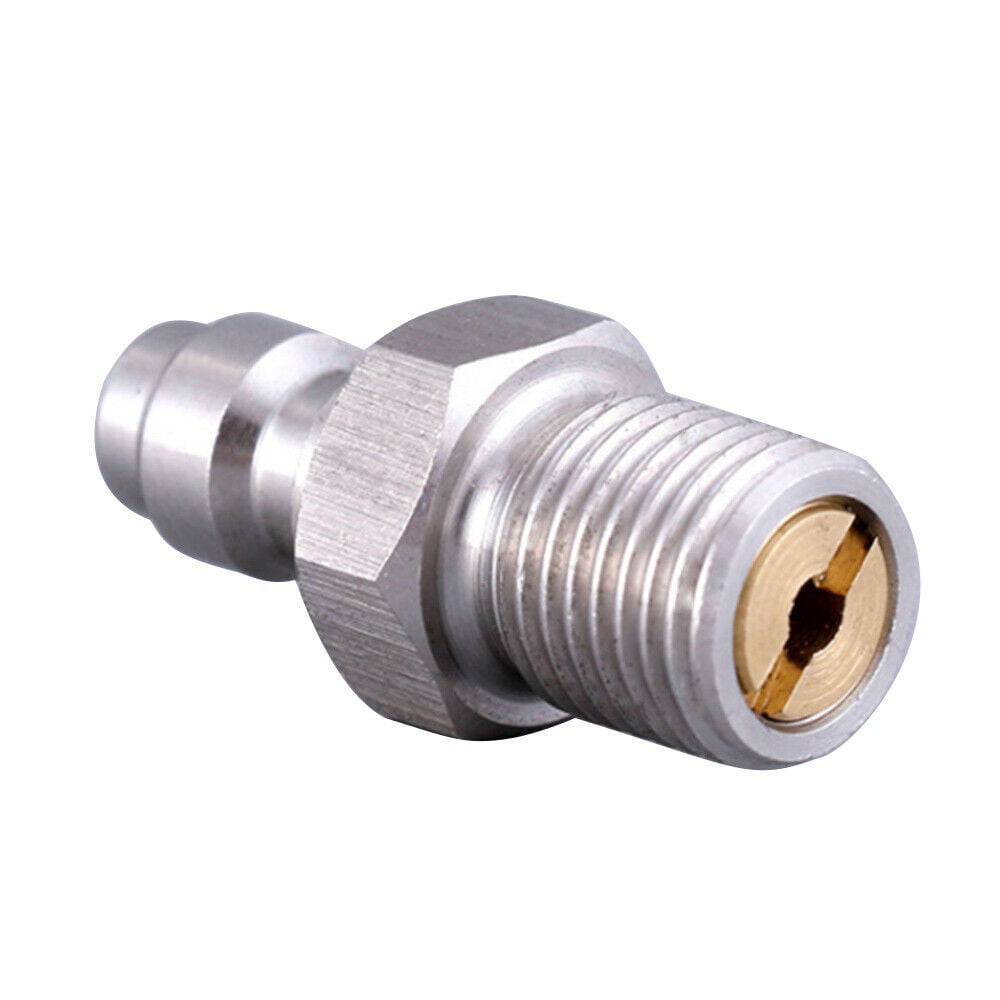 M10/1 Thread 8mm Male Quick Connect Valve Disposable Filling Nipple Plug 
