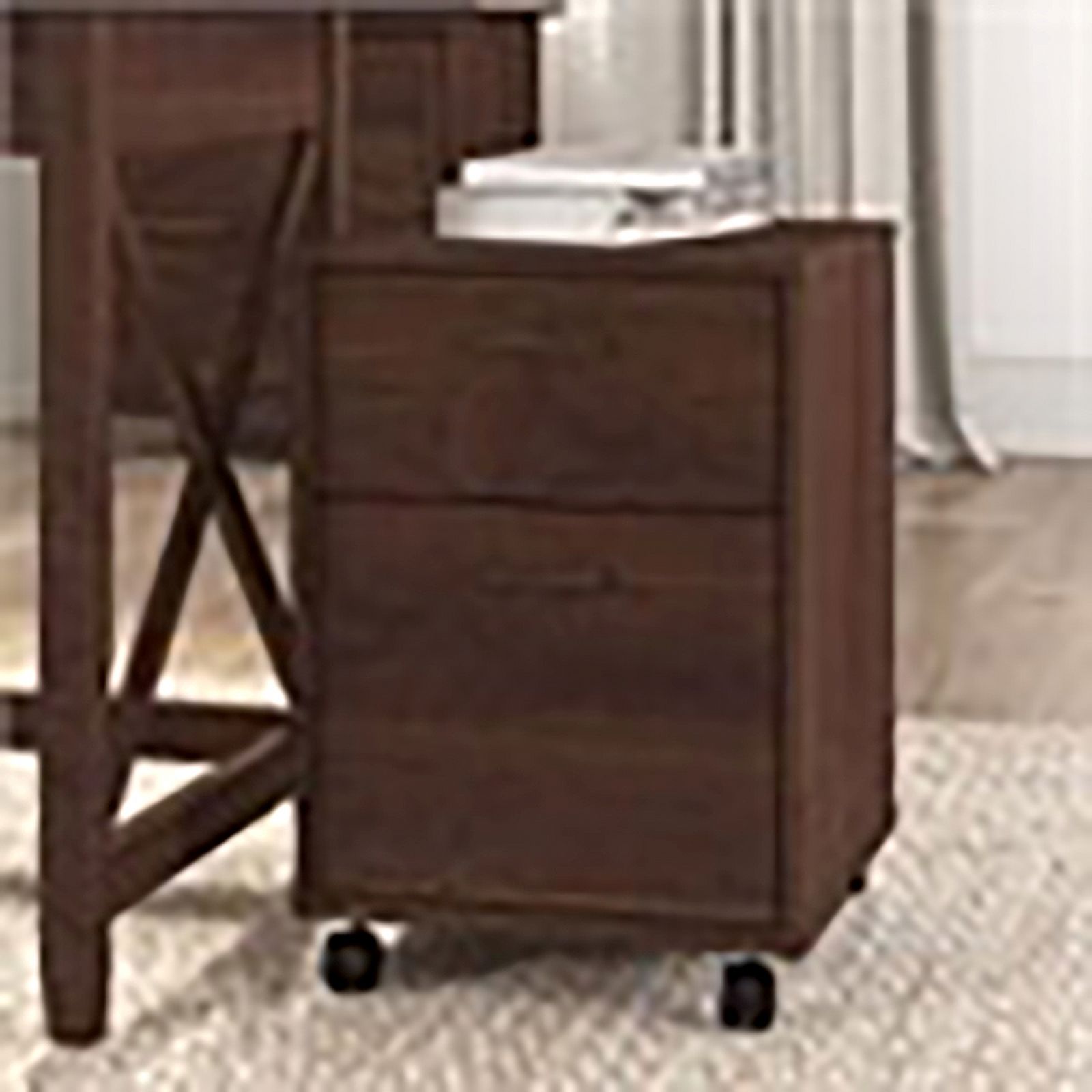 Scranton & Co 2-Drawer Wood Mobile File Cabinet in Bing Cherry - image 3 of 8