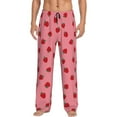 thumbnail image 2 of Goofa Strawberries Printed Soft Pajama Pants for Men, Wide Leg Comfy Casual Lounge Yoga Pants-Small, 2 of 9