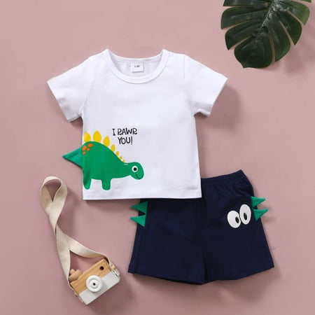 

Simplmasygenix Children s Day Kids Bodysuit Clearance Toddler Kids Baby Boys Summer Printed Letters Short-sleeved Shorts Clothes Suit