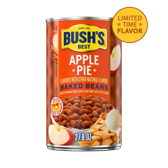Bush's Apple Pie Flavored Baked Beans, Limited Summer Edition Canned Beans, 27.9 oz Can