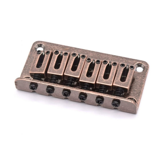 KD By AxLabs Hardtail Bridge - 5-Screw Mount, String-Through-Top Or Bottom - Antique Bronze