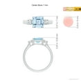 thumbnail image 4 of ANGARA Natural Square 1.35 ct Aquamarine and Diamond Three Stone Ring in 14K White Gold for Women (Size-7mm) | March Birthstone, Anniversary, Jewelry Gift for Women | Natural Aquamarine Ring, 4 of 8