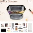 thumbnail image 3 of Wavy Quilted Cosmetic Bag Large-Capacity Travel Toiletry Organizer Includes 9-Piece Portable Travel Bottle Set Christmas Decoration Lovely Kitten, 3 of 6