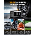 thumbnail image 2 of Jump Starter with Air Compressor & Tire Inflator, 8000A 12V Jumper Box for Car (All Gas/12L Diesel) with 150 PSI Air Compressor and Portable Power Bank, jumper cables, 2 of 8