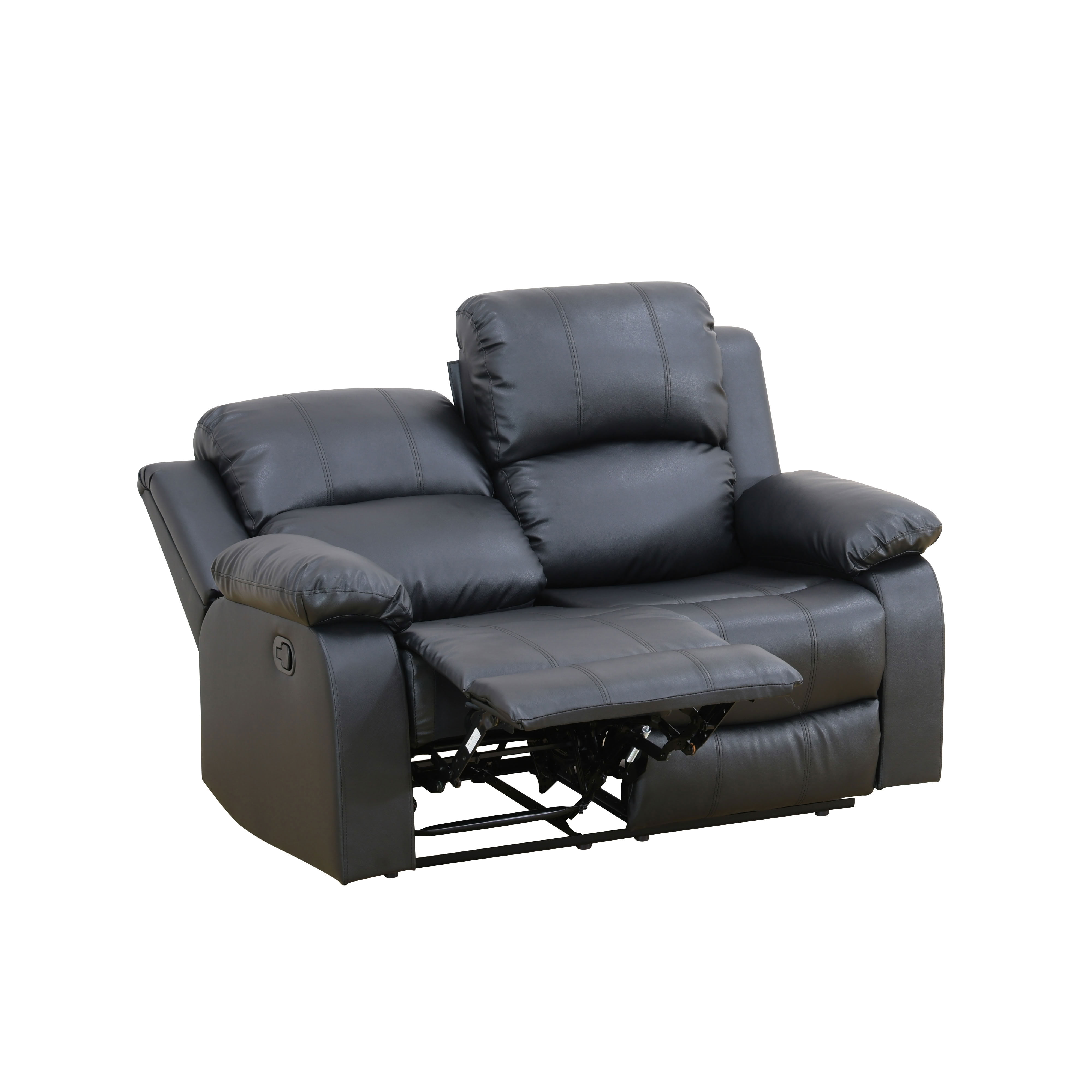 MAYEERTY 2-Seater Recliner Loveseat Sofa, Breathing Leather for Living Room Apartment